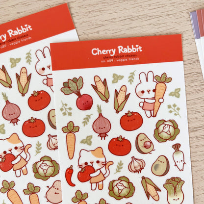 Veggie Friends Sticker Sheet