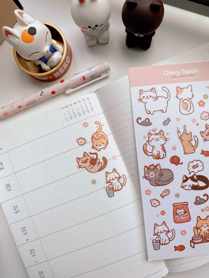 Cat Party Sticker Sheet