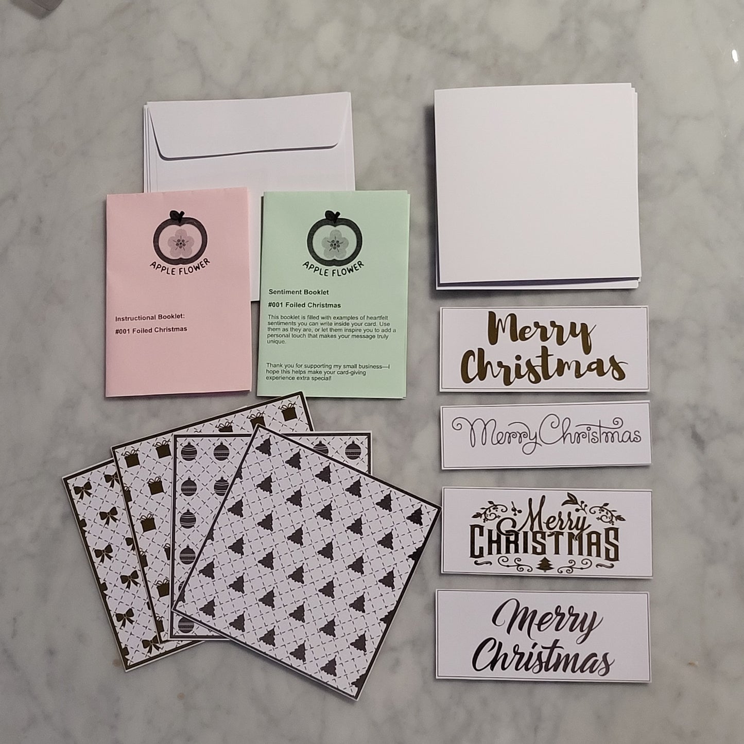 Make it! Card Kit | #001 Foiled Christmas | Greeting Card Kit