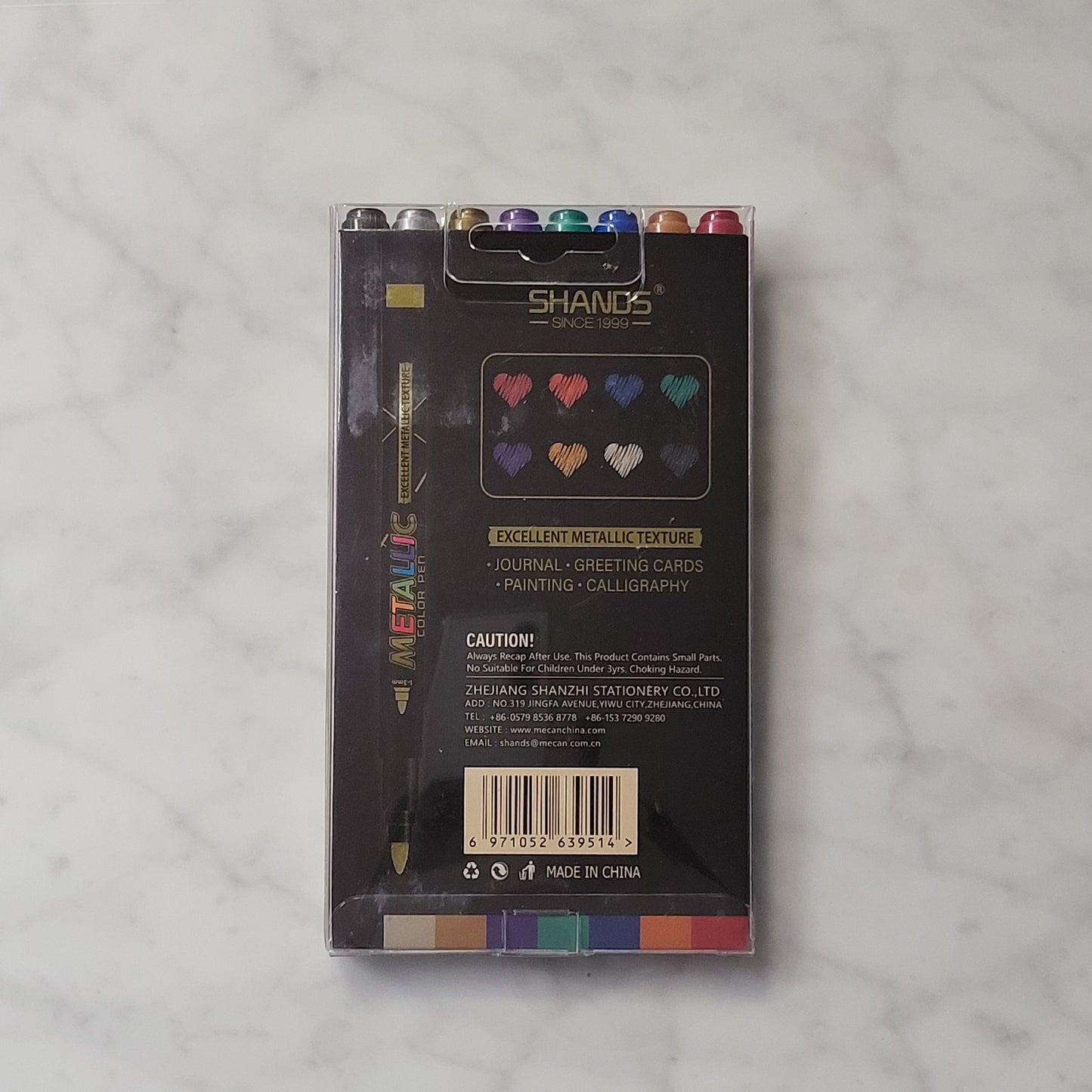 SHANDS | Metallic Coloured Pens | 8pk | 1-3mm