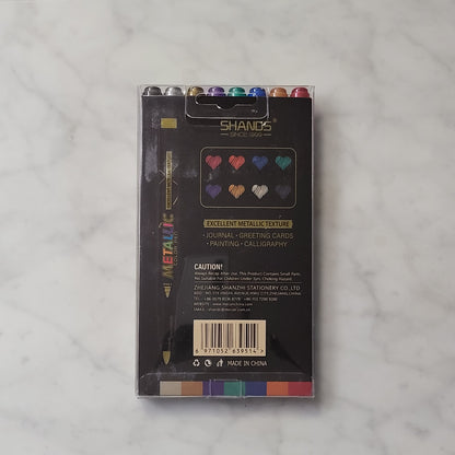 SHANDS | Metallic Coloured Pens | 8pk | 1-3mm