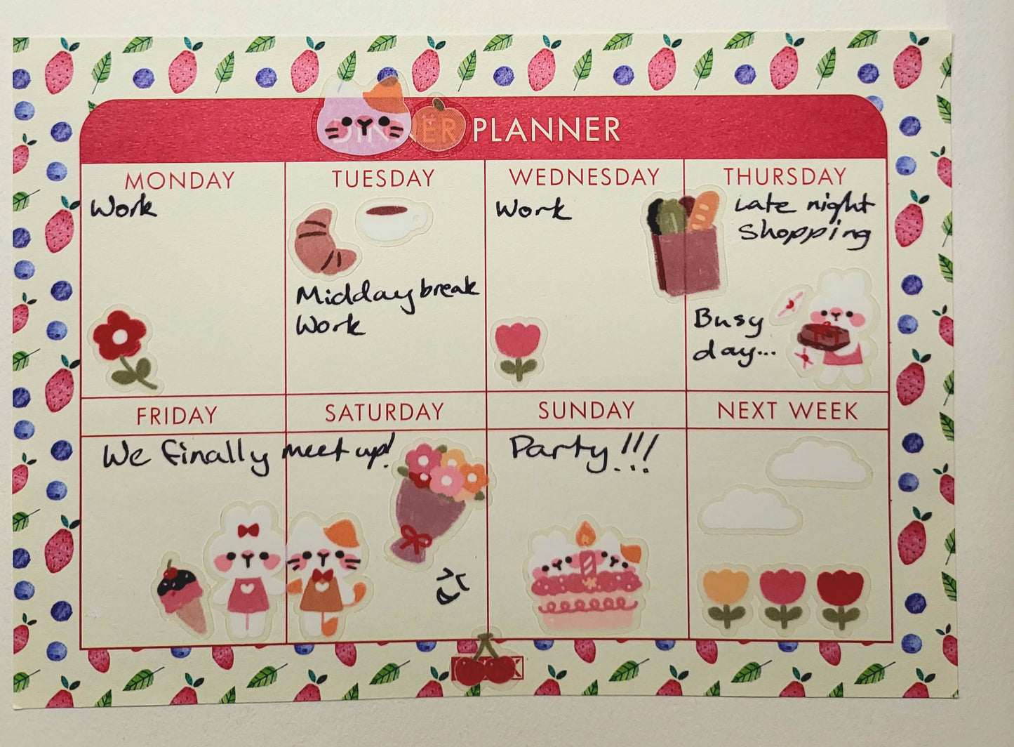 Daily Planner Sticker Sheet