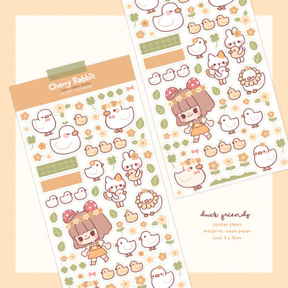 Duck Friends Sticker Sheet