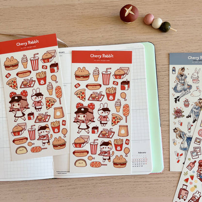 Burger Cafe Sticker Sheet