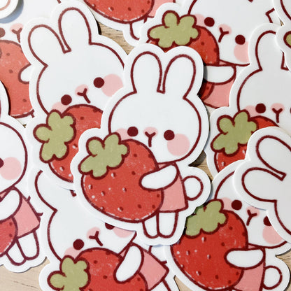 Strawberry Rabbit Sticker