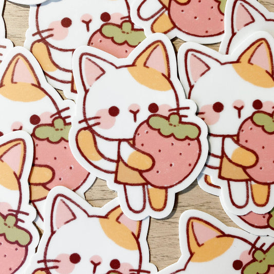 Strawberry Cat Sticker