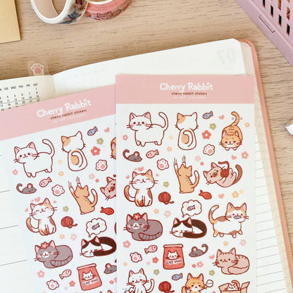 Cat Party Sticker Sheet