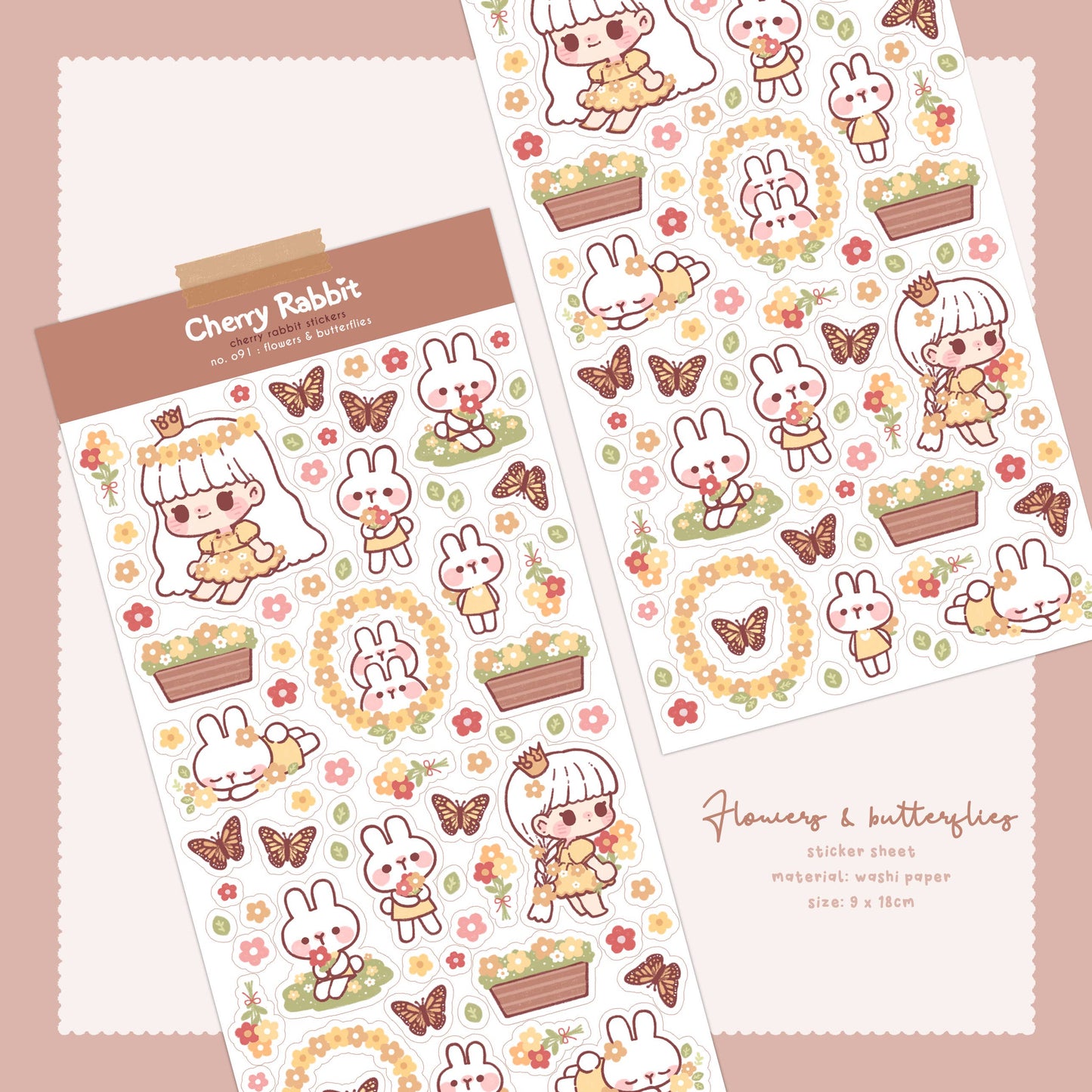 Flowers & Butterflies Sticker Sheet