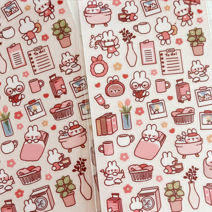 Daily Life of Rabbit Sticker Sheet