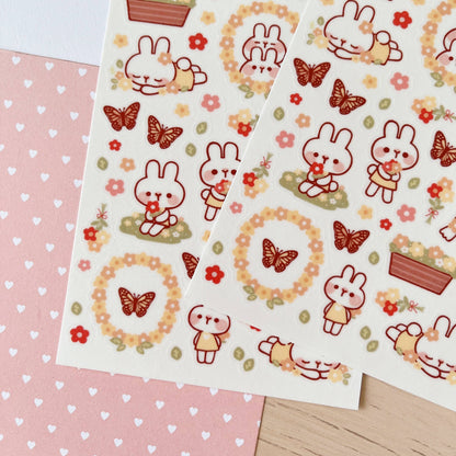 Flowers & Butterflies Sticker Sheet