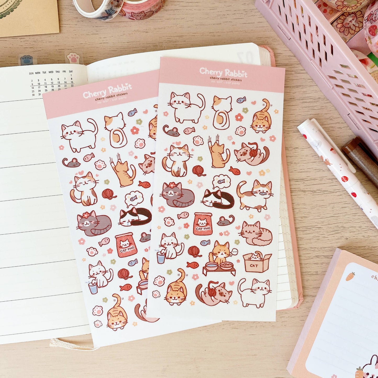 Cat Party Sticker Sheet