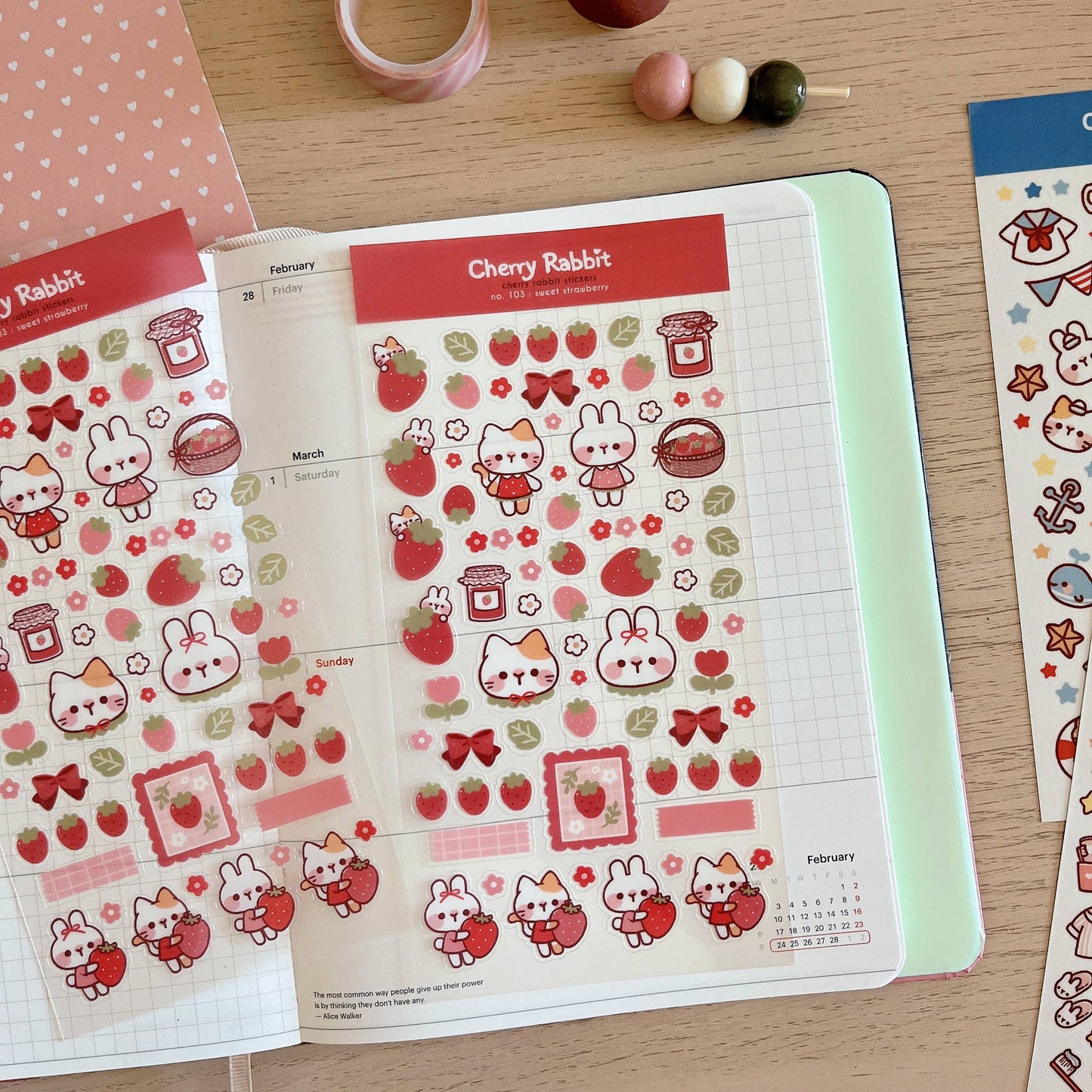 Sweet Strawberry Sticker Sheet