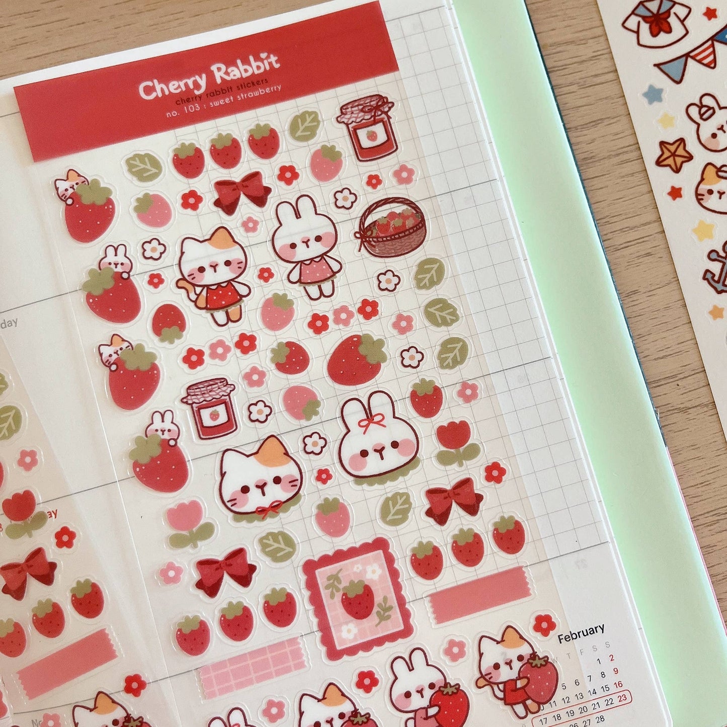 Sweet Strawberry Sticker Sheet