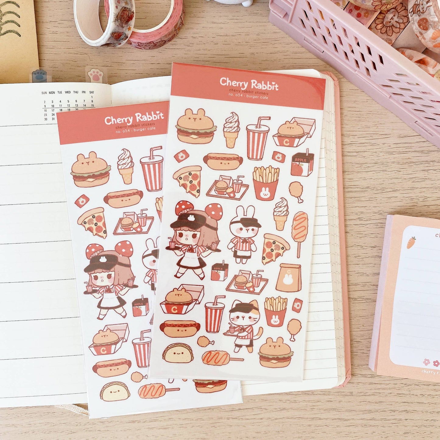 Burger Cafe Sticker Sheet