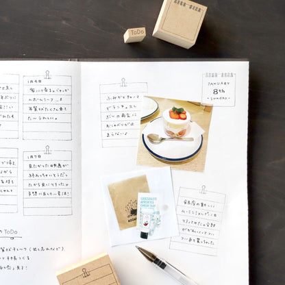 +Lab | Stamps | Fountain pen/ink, journalling spreads